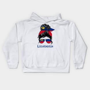 Liechtenstein girl, Liechtenstein Flag, Liechtenstein gift heritage,  Liechtensteiner girlfriend, Kids Hoodie